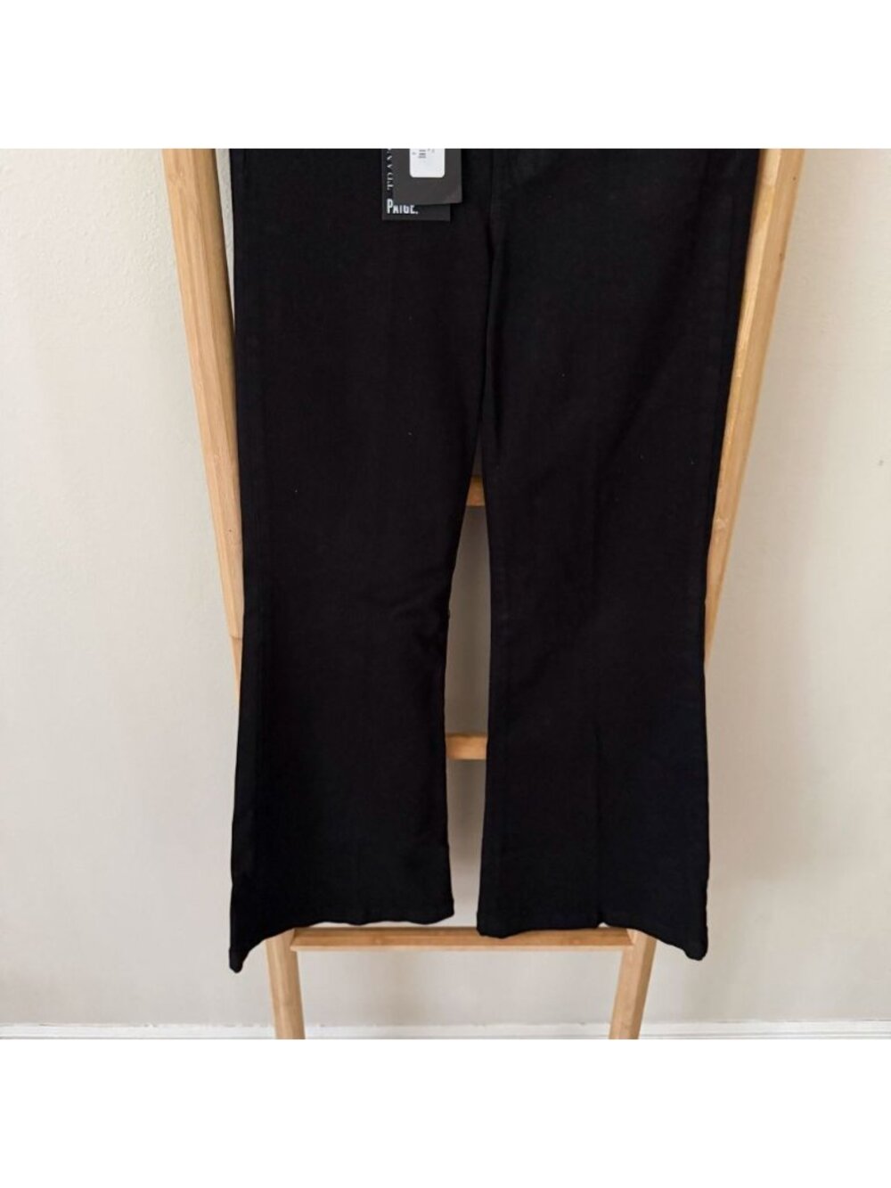 NWT PAIGE Genevieve Flare Jeans Black Shadow High Rise Size 27 - Picture 5 of 12